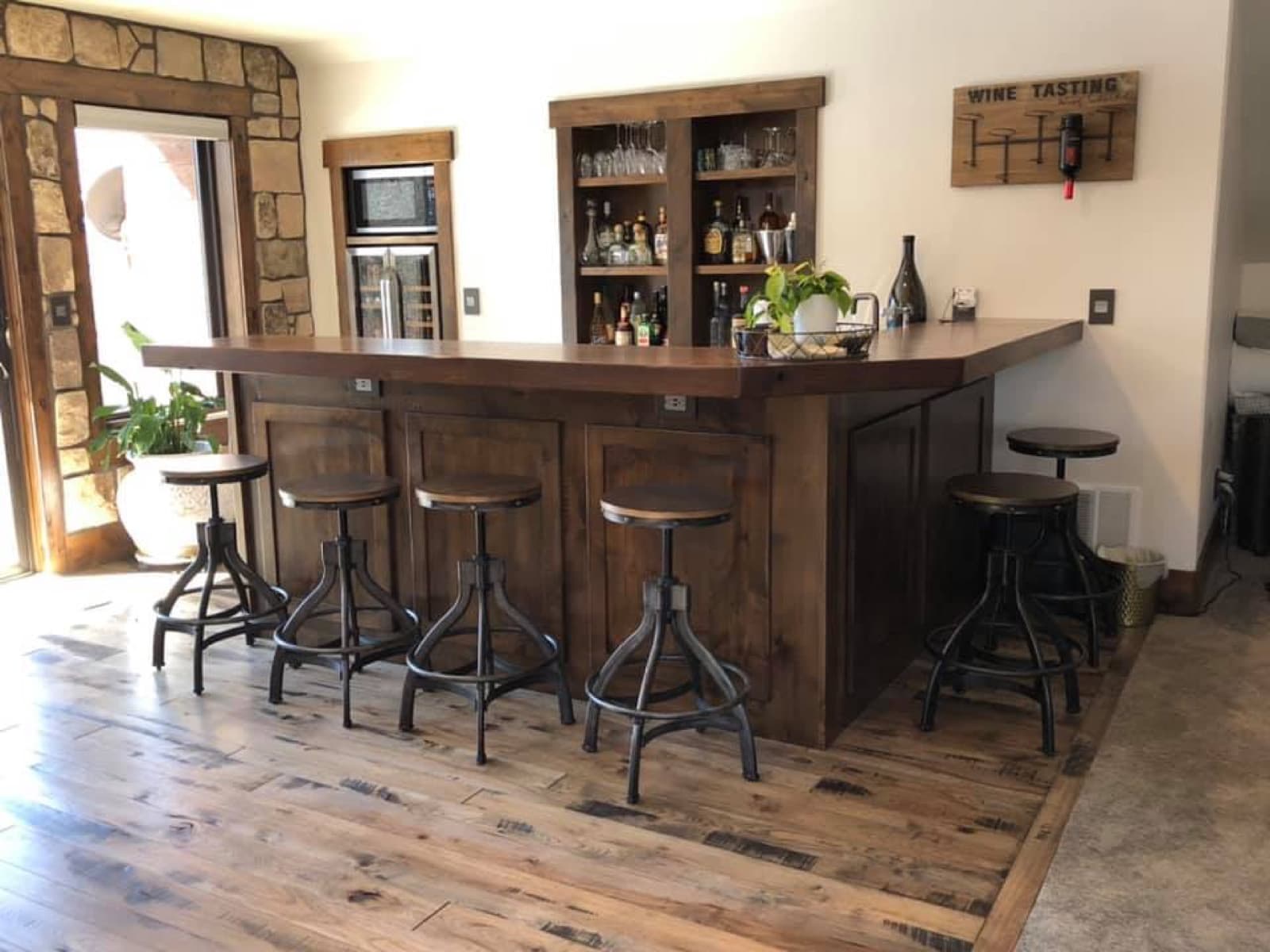 Custom kitchen island with seating